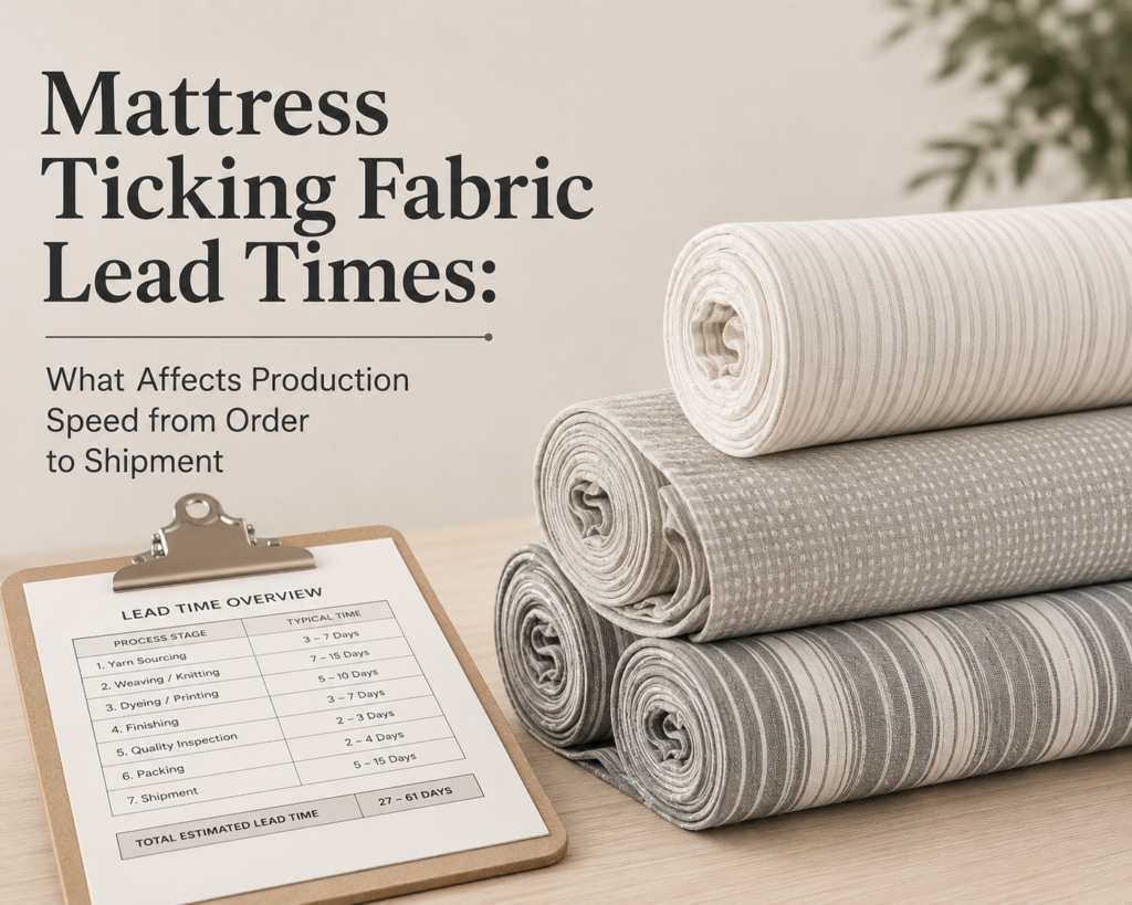 Mattress Ticking Fabric Lead Times: What Affects Production Speed from Order to Shipment